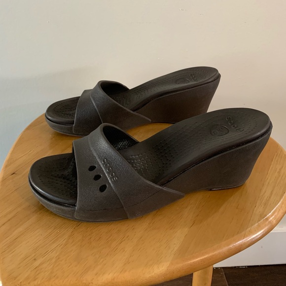 Crocs wedge sandals size 10 - Picture 6 of 11